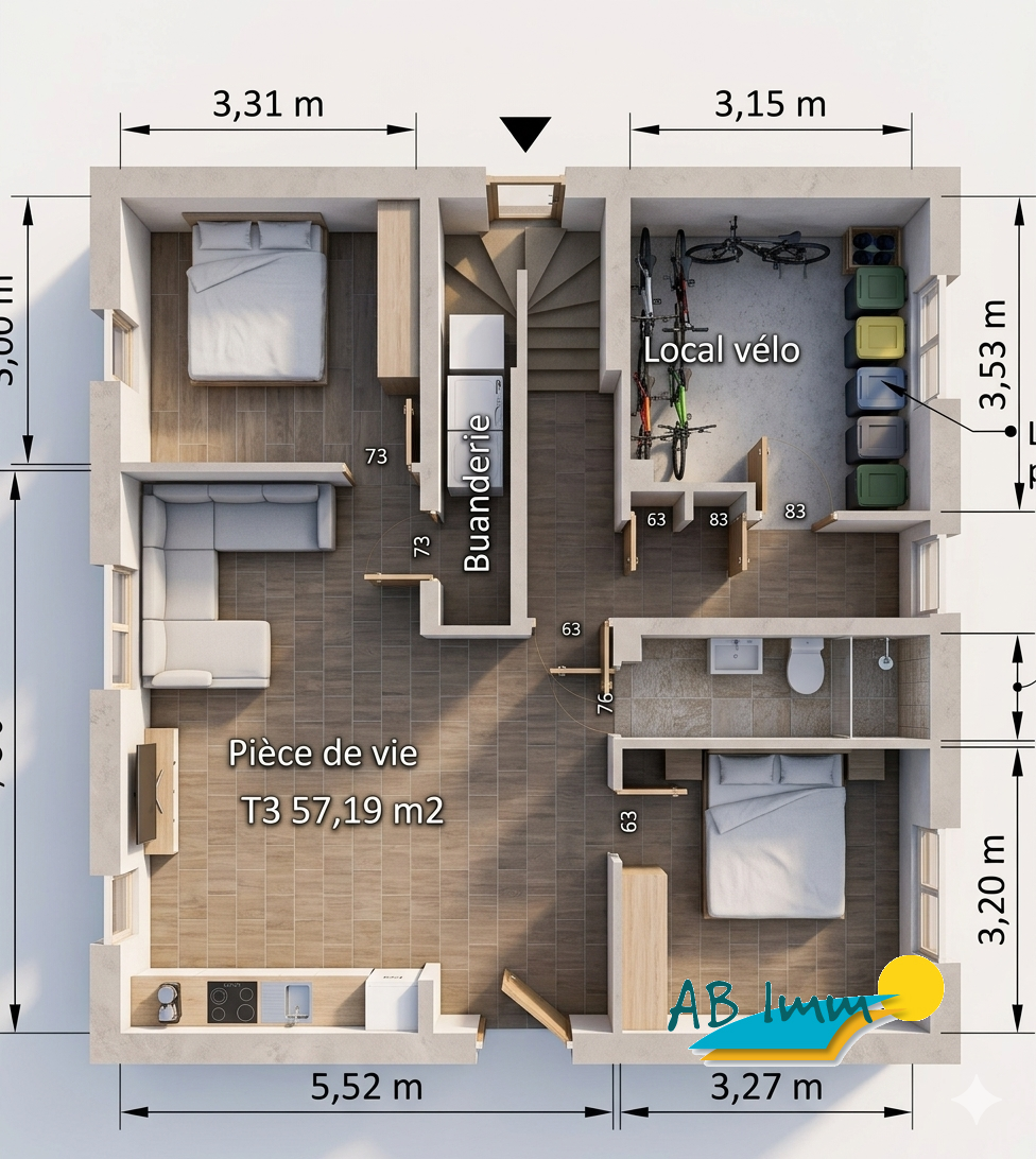 Image_1, Rez de jardin, Caudan, ref :G2906M